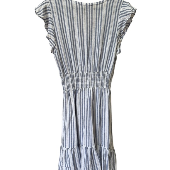 Rails Tara flutter sleeve pullover blue and white striped dress size medium - Picture 5 of 13